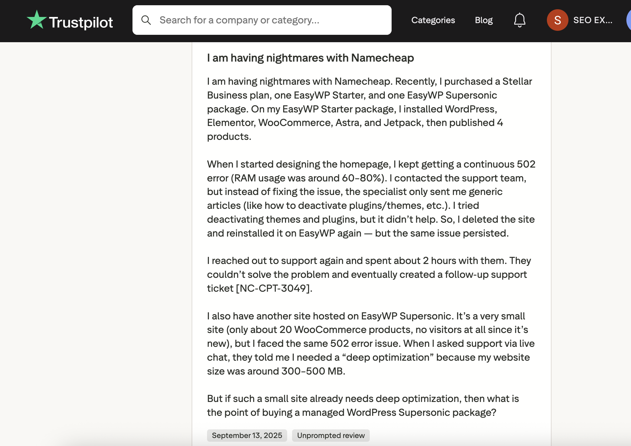 Namecheap reviews